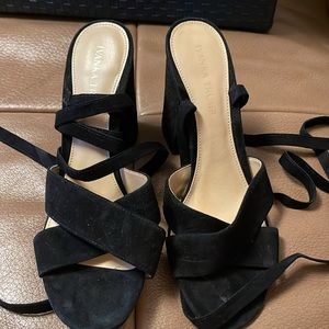 Ivanka Trump heels black 9.5 Suede